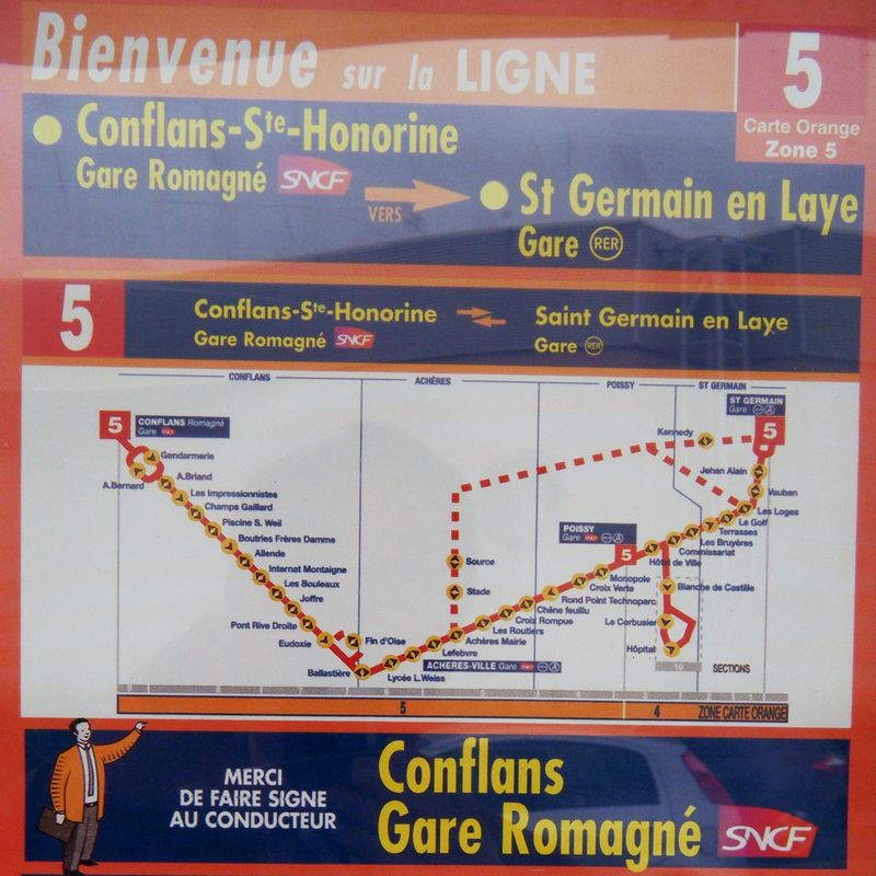 Ligne bus n°5 Conflans-Achères