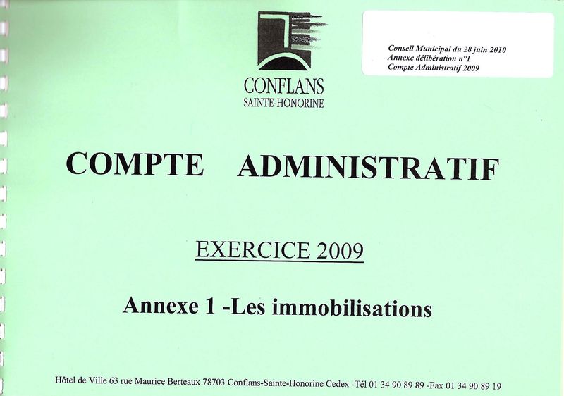 Compte administratif 2009