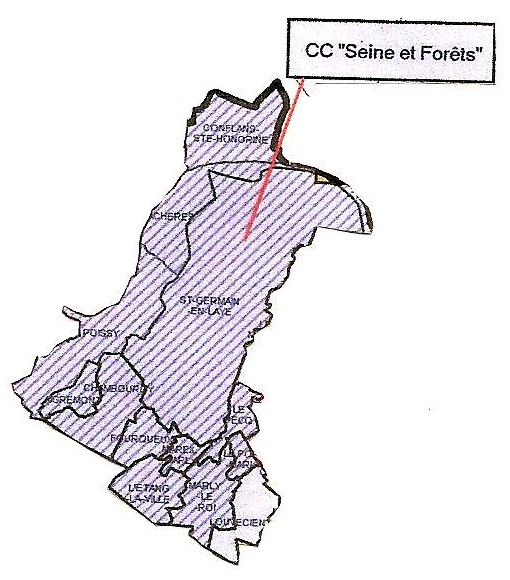 CARTE DEL' INTERCOMMUNALITES SEINE ET FORETS