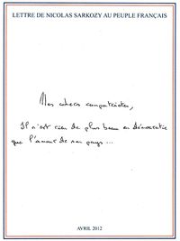 1ere PAGE DE LA LETTRE DE NS AU PEUPLE FRANCAIS