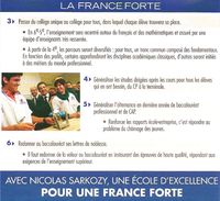 LA FRANCE FORTE L'EDUCATION POUR TOUS VERSO