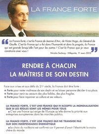 TRACT FRANCE FORTE RENDRE A CHACUN LA MAITRISE DE SON DESTIN REC