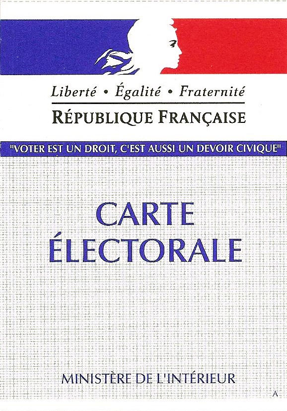 CARTE D'ELECTEUR 2012