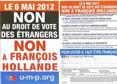 NON AU DROIT DE VOTE DES ETRANGERS